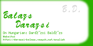 balazs darazsi business card